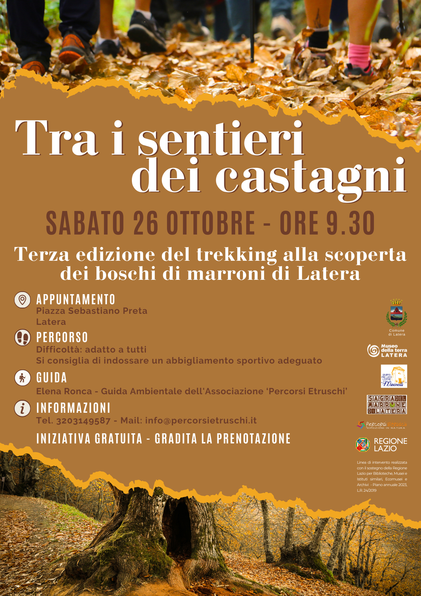 Locandina escursione Museo della terra di Latera 26 ottobre 2024